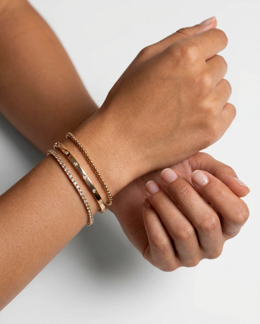 Diamond Loop Bangle Bracelet