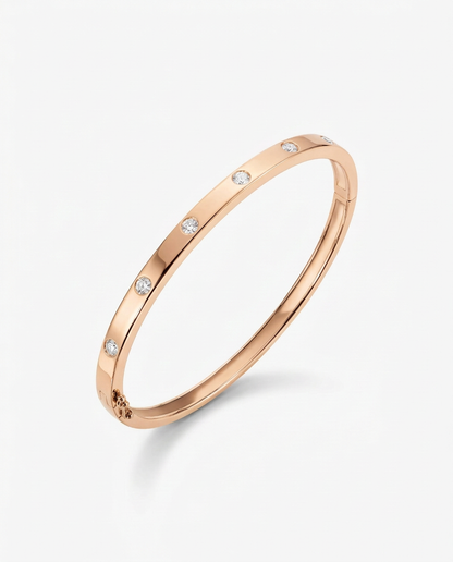 Diamond Loop Bangle Bracelet