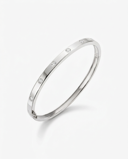 Diamond Loop Bangle Bracelet
