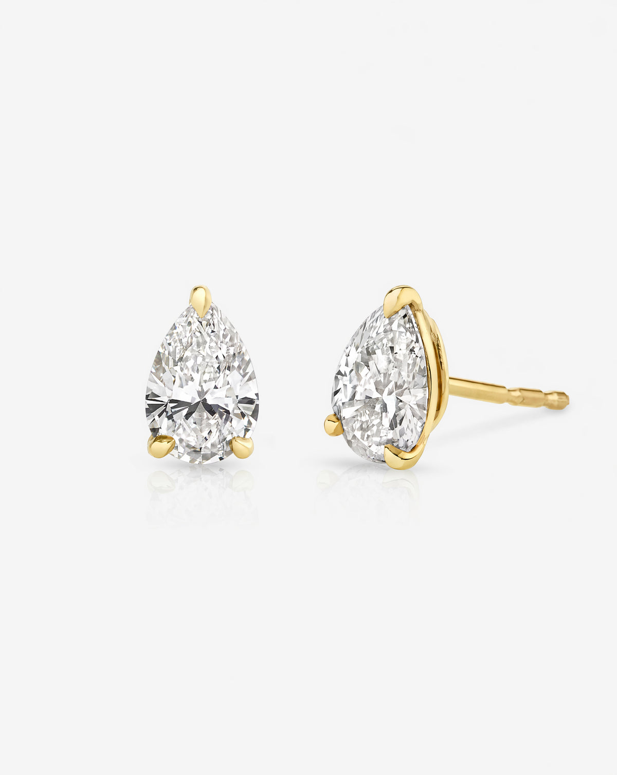 Pear Diamond Stud Earrings