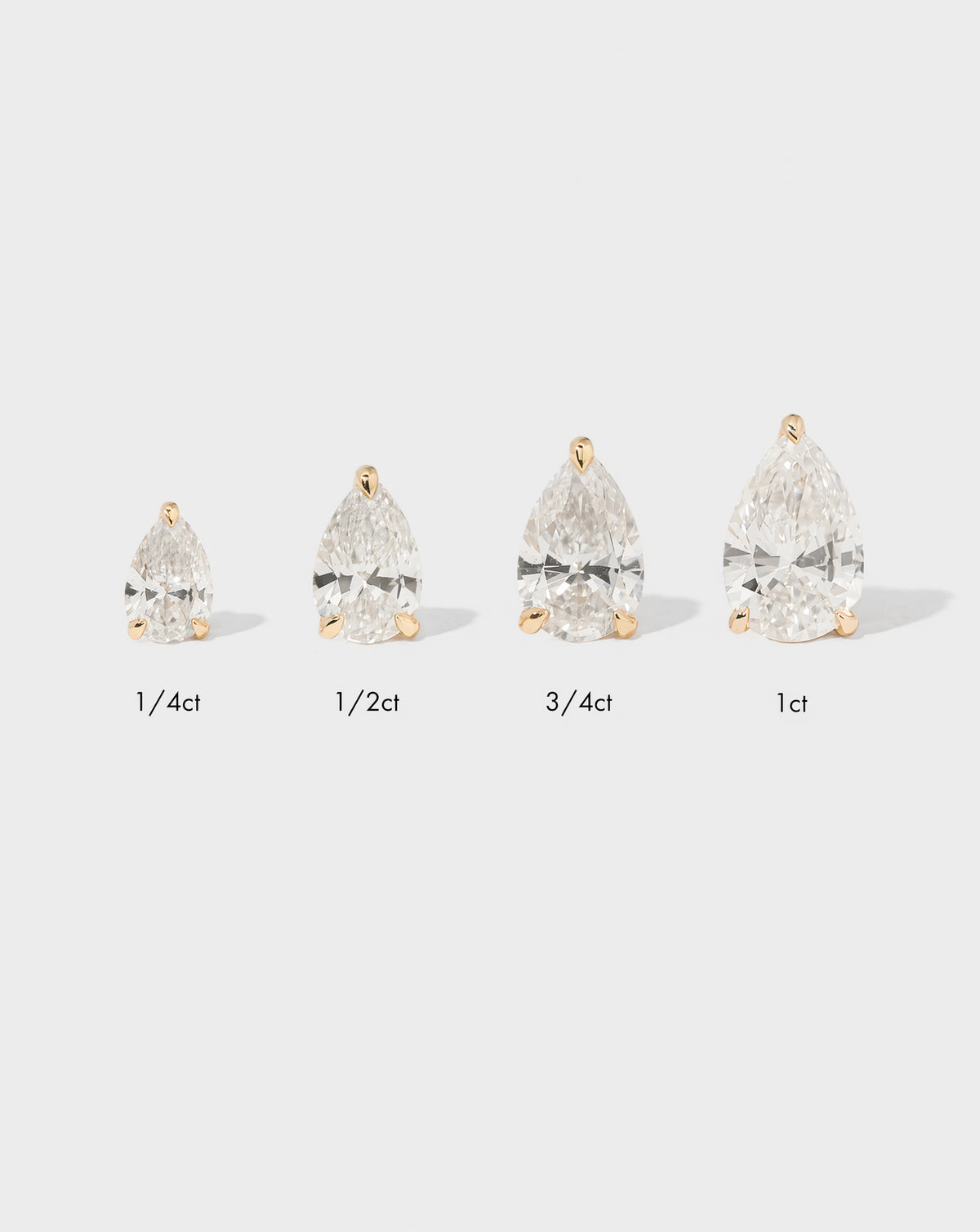 Pear Diamond Stud Earrings
