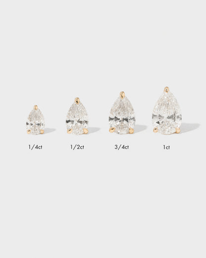 Pear Diamond Stud Earrings