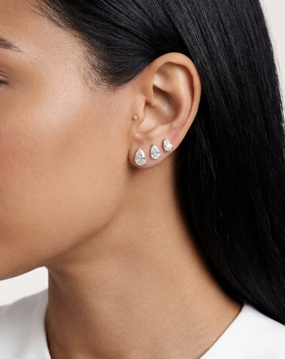 Pear Diamond Stud Earrings