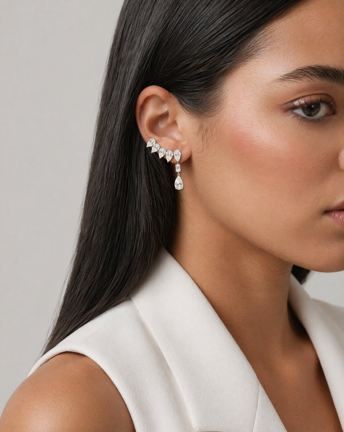 Diamond Climber Earrings