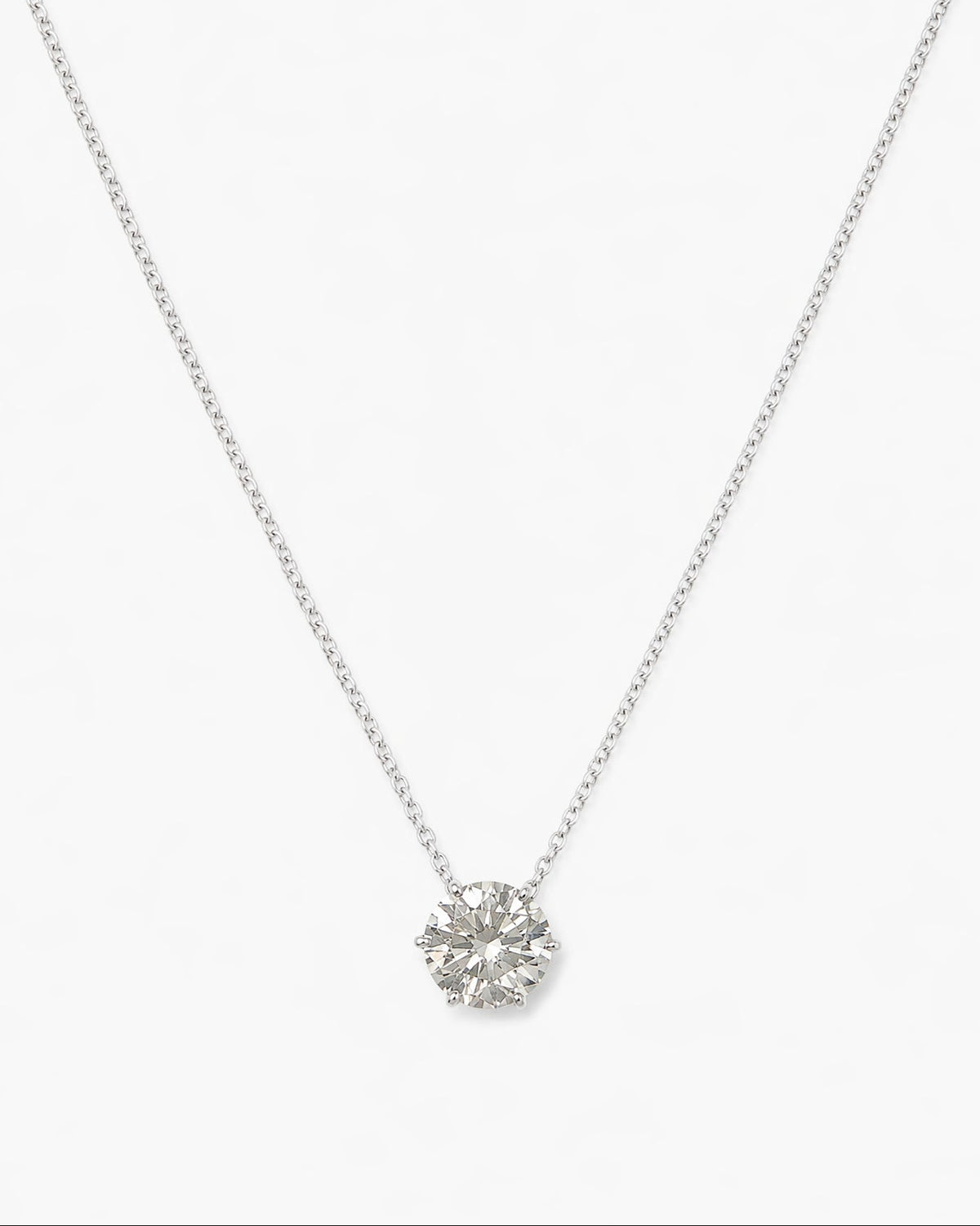 Round Diamond Solitaire Pendant