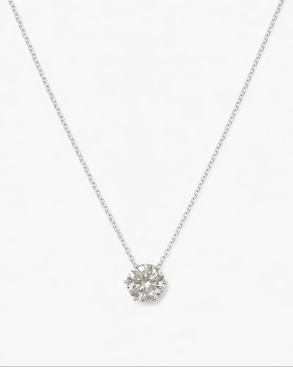 Round Diamond Solitaire Pendant