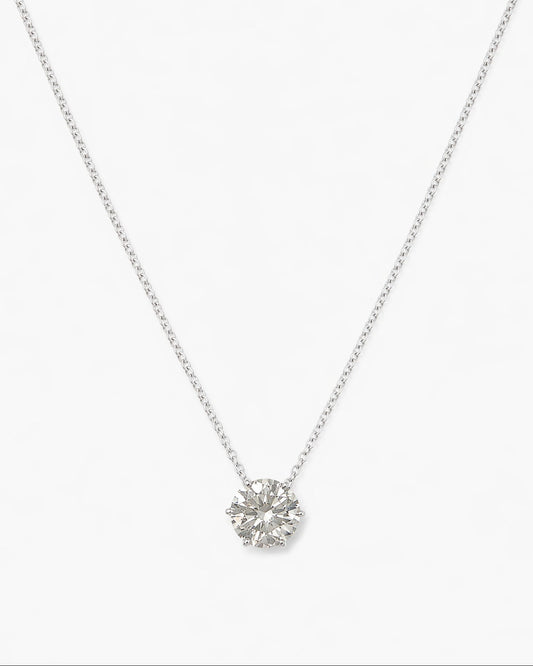 Round Diamond Solitaire Pendant