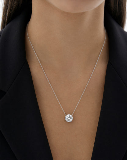 Round Diamond Solitaire Pendant