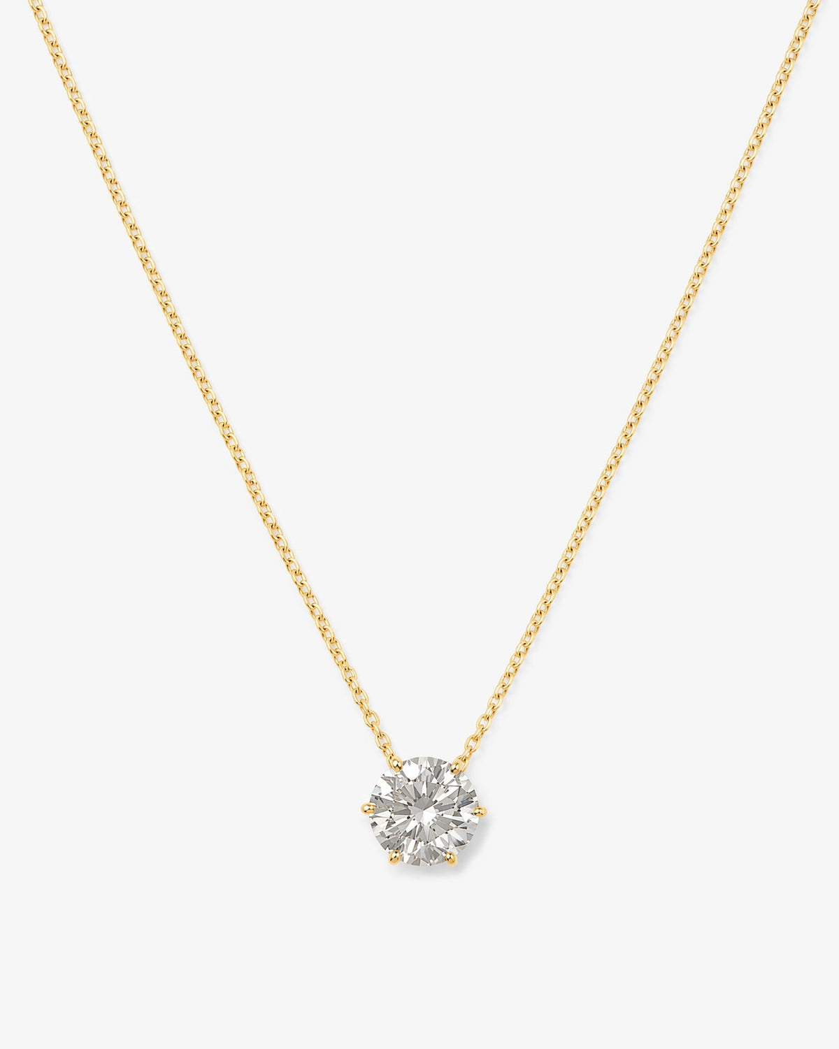 Round Diamond Solitaire Pendant