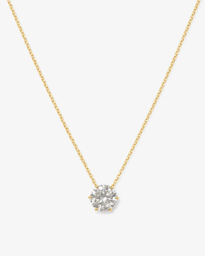 Round Diamond Solitaire Pendant