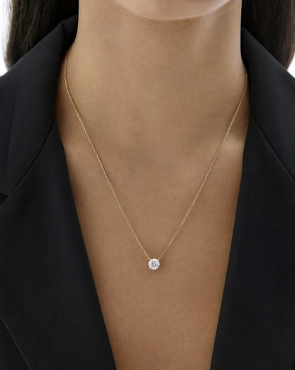 Round Diamond Solitaire Pendant