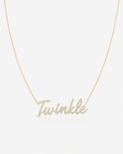 Personalized Bellagia Script Diamond Necklace