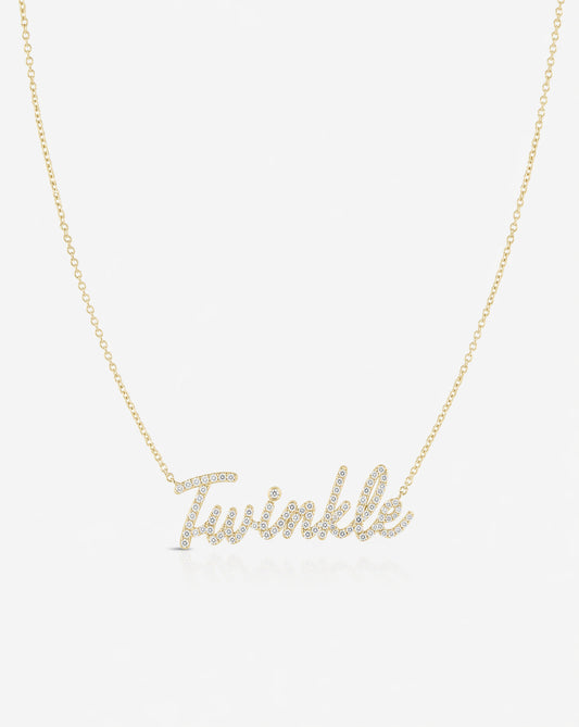 Personalized Bellagia Script Diamond Necklace