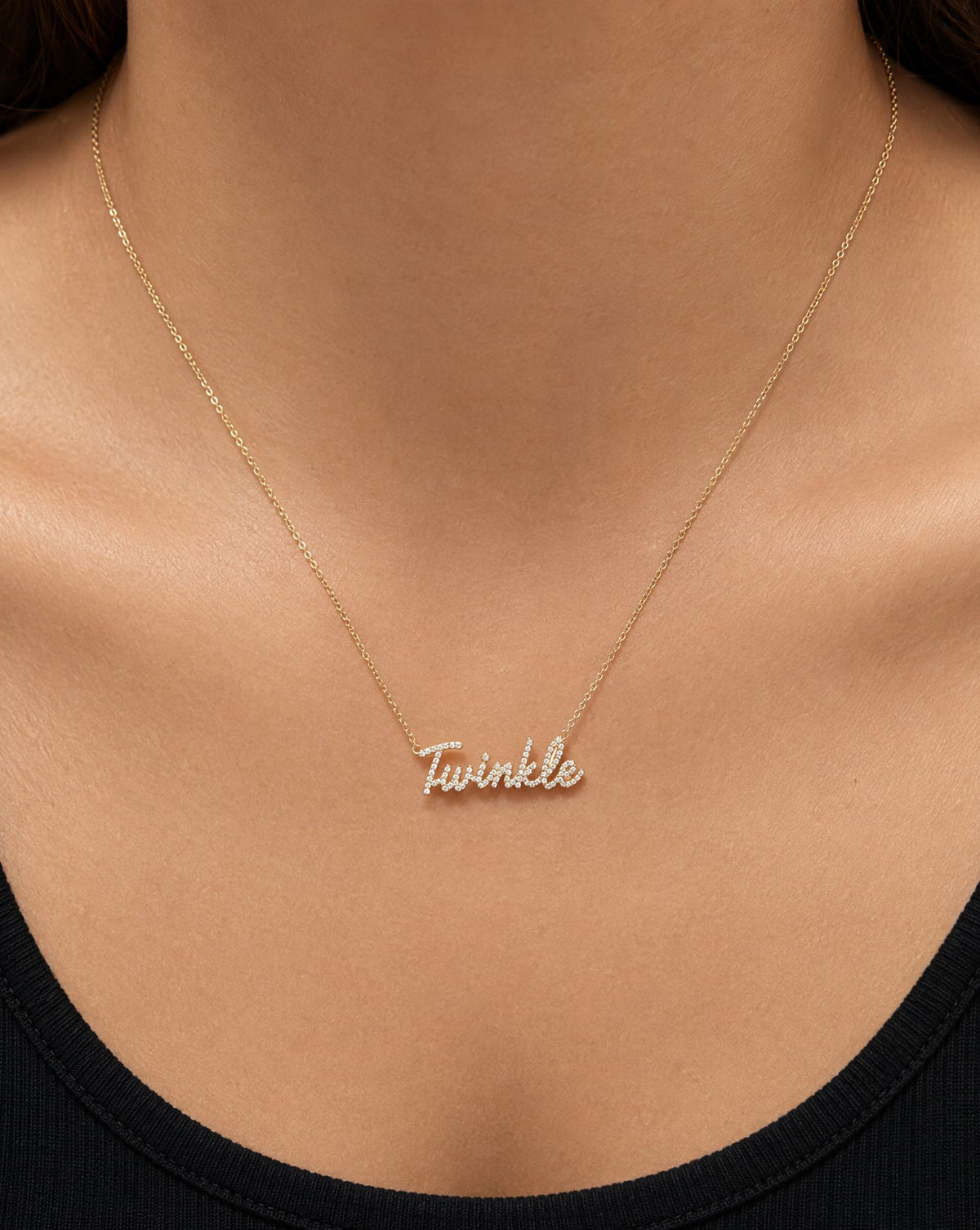Personalized Bellagia Script Diamond Necklace