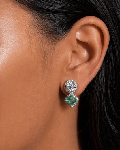 Amore Emerald String Earrings