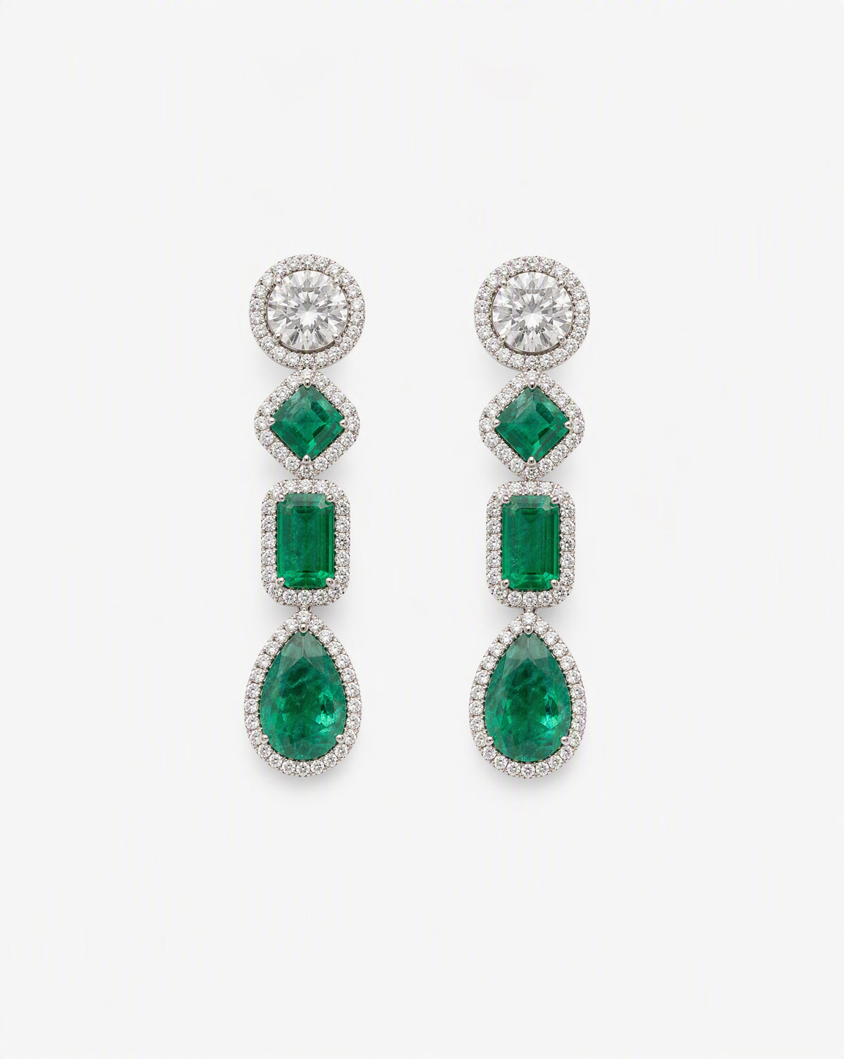 Amore Emerald String Earrings