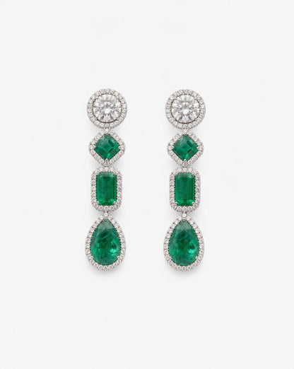 Amore Emerald String Earrings