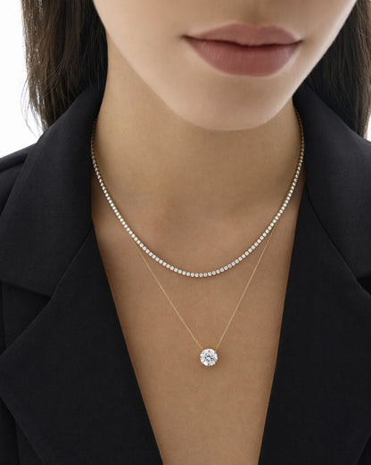 Round Diamond Solitaire Pendant