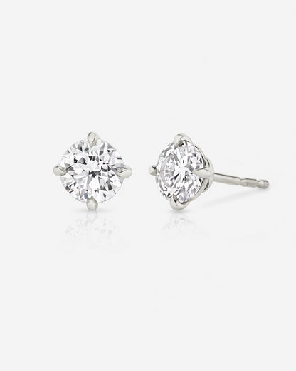 Round Diamond Stud Earrings