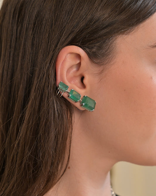Emerald Offbeat Climber Earrings