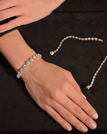 2 in 1 Tennis Necklace + Bracelet